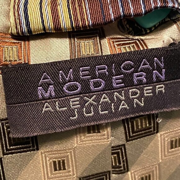 NWOT Alexander Julian American Modern 100% Silk Ti - Picture 7 of 7